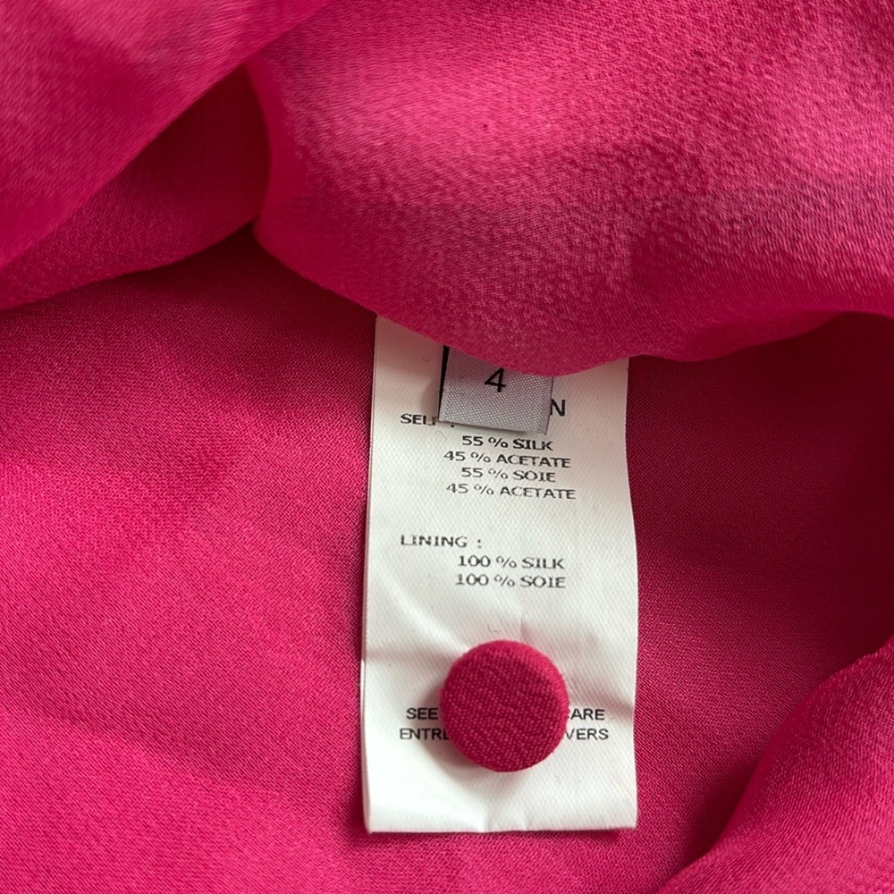 Thakoon silk hot pink party dress made in USA - Picture 3 of 4